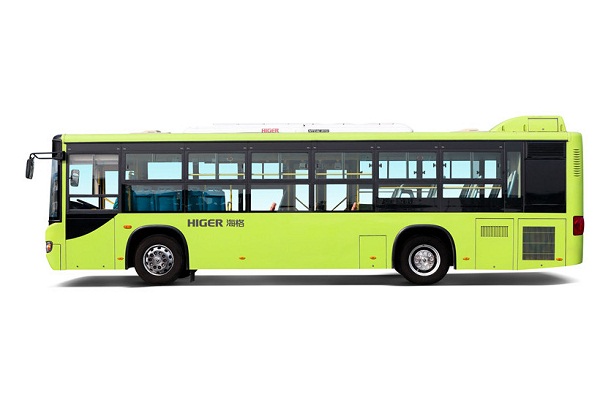 海格KLQ6109GAHEVE5BZ公交车（柴油混合动力国五24-39座）