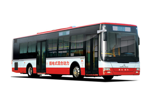 金旅XML6115JHEV65CN公交车（天然气/电混动国五20-36座）